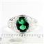 925 Sterling Silver Ladies Filigree Ring, Russian Nanocrystal Emerald, SR083