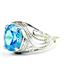 Swiss Blue CZ, 925 Sterling Silver Ladies Ring, SR083
