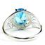 Swiss Blue CZ, 925 Sterling Silver Ladies Ring, SR083