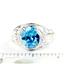 Swiss Blue CZ, 925 Sterling Silver Ladies Ring, SR083