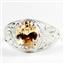 Champagne CZ, 925 Sterling Silver Ladies Ring, SR083