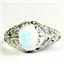 Created White Opal, 925 Sterling Silver Ladies Ring, SR113