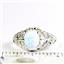 Created White Opal, 925 Sterling Silver Ladies Ring, SR113