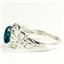 Created Blue Green Opal, 925 Sterling Silver Ladies Ring, SR113