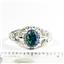 Created Blue Green Opal, 925 Sterling Silver Ladies Ring, SR113