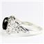 925 Sterling Silver Ladies Filigree Ring, Black Star Sapphire, SR113