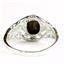 925 Sterling Silver Ladies Filigree Ring, Black Star Sapphire, SR113