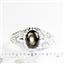 925 Sterling Silver Ladies Filigree Ring, Black Star Sapphire, SR113