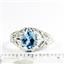 Swiss Blue Topaz, 925 Sterling Silver Ladies Ring, SR113