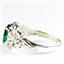 925 Sterling Silver Ladies Filigree Ring, Russian Nanocrystal Emerald, SR113