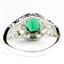925 Sterling Silver Ladies Filigree Ring, Russian Nanocrystal Emerald, SR113