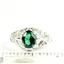 925 Sterling Silver Ladies Filigree Ring, Russian Nanocrystal Emerald, SR113