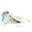 Swiss Blue CZ, 925 Sterling Silver Ladies Ring, SR113
