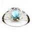 Swiss Blue CZ, 925 Sterling Silver Ladies Ring, SR113