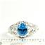 Swiss Blue CZ, 925 Sterling Silver Ladies Ring, SR113