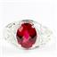 Created Ruby, 925 Sterling Silver Ladies Ring, SR083