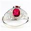 Created Ruby, 925 Sterling Silver Ladies Ring, SR083