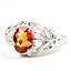 Created Padparadsha Sapphire, 925 Sterling Silver Ladies Ring, SR113