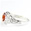 Created Padparadsha Sapphire, 925 Sterling Silver Ladies Ring, SR113