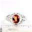 Created Padparadsha Sapphire, 925 Sterling Silver Ladies Ring, SR113