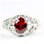 Garnet CZ, 925 Sterling Silver Ladies Ring, SR113