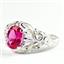 Created Pink Sapphire, 925 Sterling Silver Ladies Ring, SR113