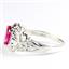 Created Pink Sapphire, 925 Sterling Silver Ladies Ring, SR113