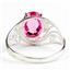 Created Pink Sapphire, 925 Sterling Silver Ladies Ring, SR083