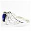 Created Blue Sapphire, 925 Sterling Silver Ladies Ring, SR083