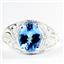 Swiss Blue Topaz, 925 Sterling Silver Ladies Ring, SR083