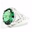 925 Sterling Silver Ladies Filigree Ring, Russian Nanocrystal Emerald, SR114