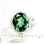 925 Sterling Silver Ladies Filigree Ring, Russian Nanocrystal Emerald, SR114