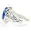 Created Blue Green Opal, 925 Sterling Silver Ladies Ring, SR114