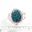 Created Blue Green Opal, 925 Sterling Silver Ladies Ring, SR114