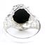 925 Sterling Silver Ladies Filigree Ring, Black Onyx, SR114