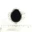 925 Sterling Silver Ladies Filigree Ring, Black Onyx, SR114