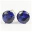 925 Sterling Silver Post Earrings, Created Blue Sapphire, SE012