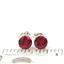 925 Sterling Silver Post Earrings, Created Ruby, SE012