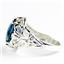 925 Sterling Silver Ladies Filigree Ring, London Blue Topaz, SR114