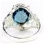 925 Sterling Silver Ladies Filigree Ring, London Blue Topaz, SR114