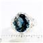 925 Sterling Silver Ladies Filigree Ring, London Blue Topaz, SR114