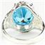 925 Sterling Silver Ladies Filigree Ring, Swiss Blue CZ, SR114