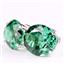 925 Sterling Silver Post Earrings, Russian Nanocrystal Emerald, SE202