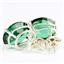 925 Sterling Silver Post Earrings, Russian Nanocrystal Emerald, SE202