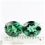 925 Sterling Silver Post Earrings, Russian Nanocrystal Emerald, SE202