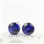 925 Sterling Silver Post Earrings, Created Blue Sapphire, SE112