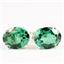 925 Sterling Silver Post Earrings, Russian Nanocrystal Emerald, SE102