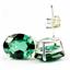 925 Sterling Silver Post Earrings, Russian Nanocrystal Emerald, SE102