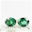 925 Sterling Silver Post Earrings, Russian Nanocrystal Emerald, SE102