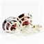 925 Sterling Silver Post Earrings, Garnet CZ, SE102